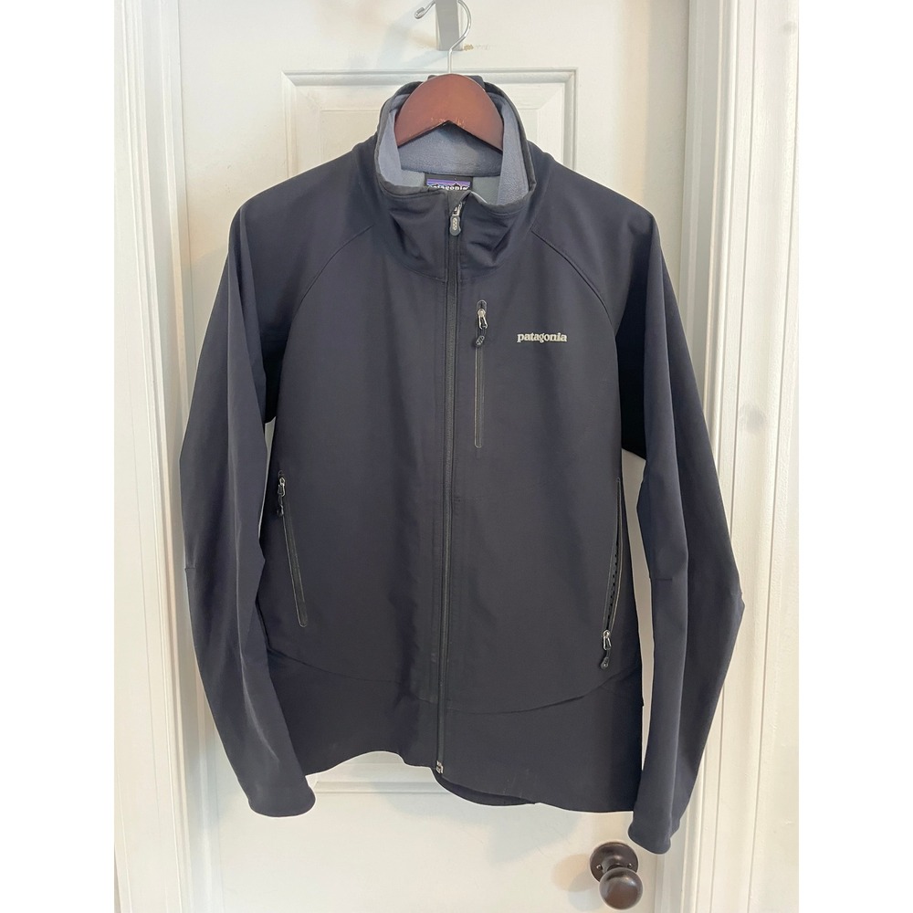 Vintage Patagonia Mens Black Softshell Full Zip Jacket